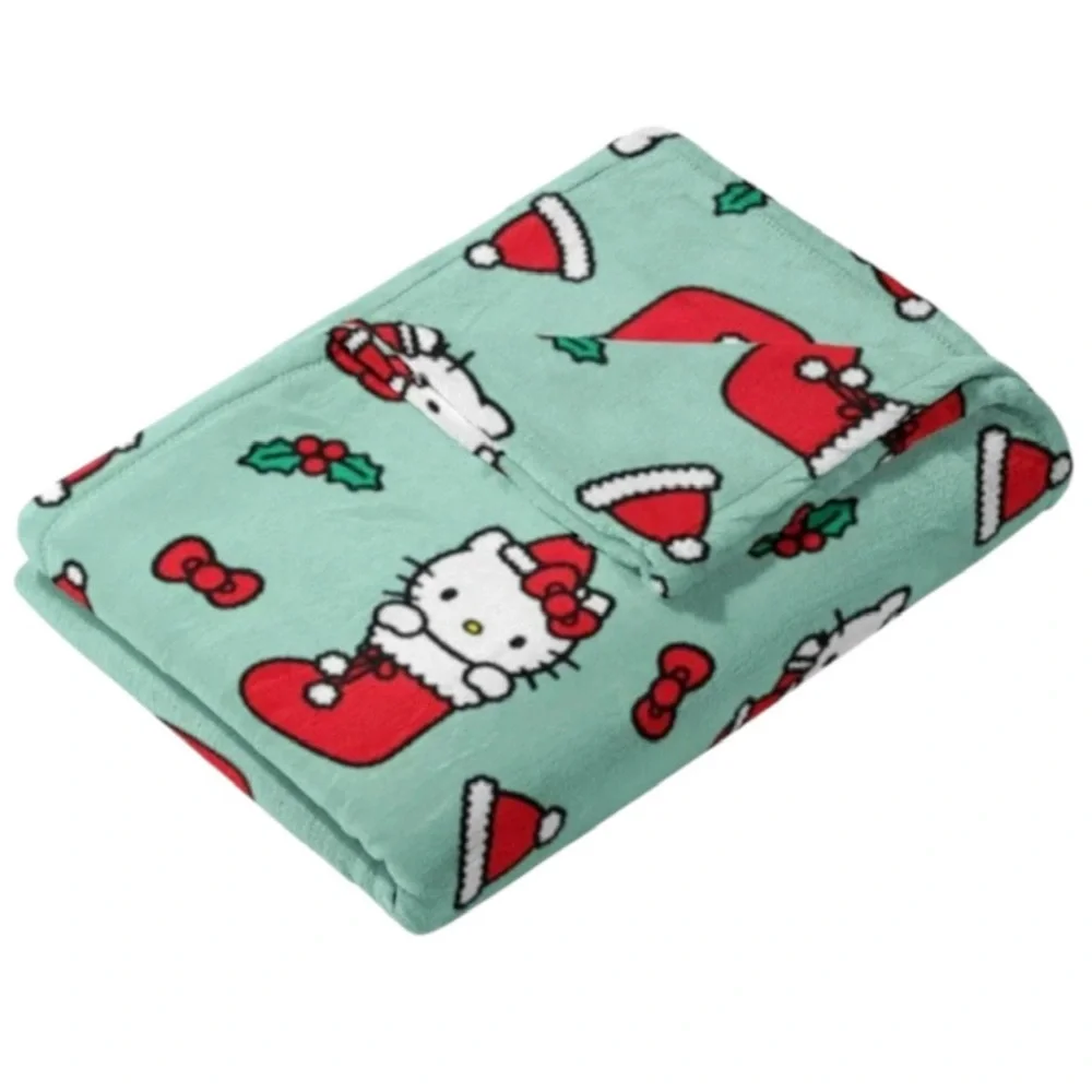 Hello Kitty “Hello Mittens” Ultra Fine Faux Fur Throw (NWT)